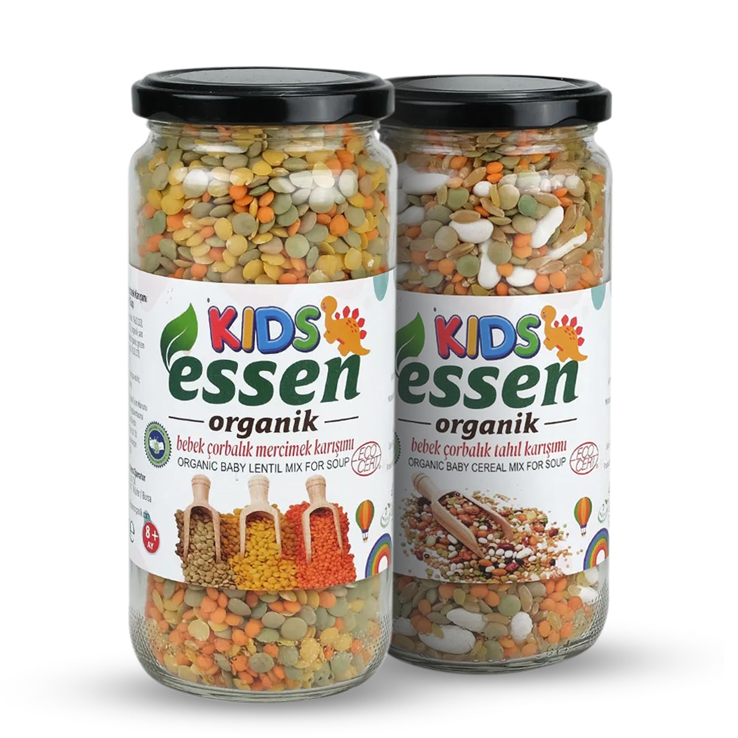 ESSEN - Essen Organik Bebek Çorbalık Mercimek Karışımı ve Organik Bebek Çorbalık Tahıl Karışımı 2’li Paketi